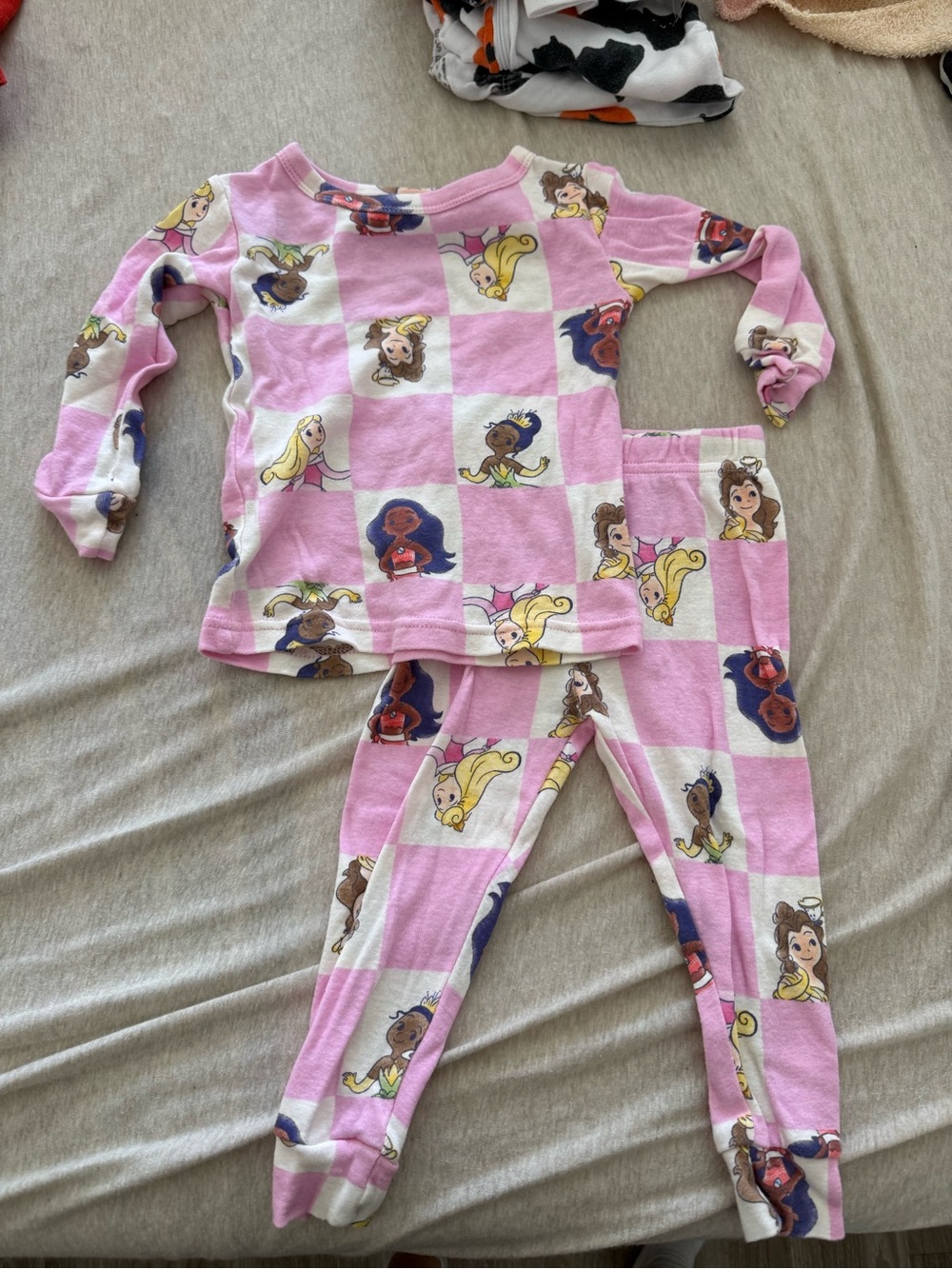 Disney Pink Princess Print Two-Piece Pajama Set